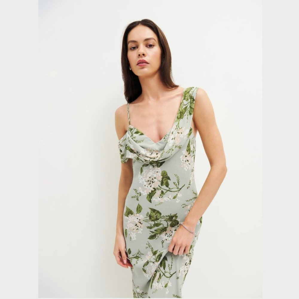Reformation Reya Dress + tea garden